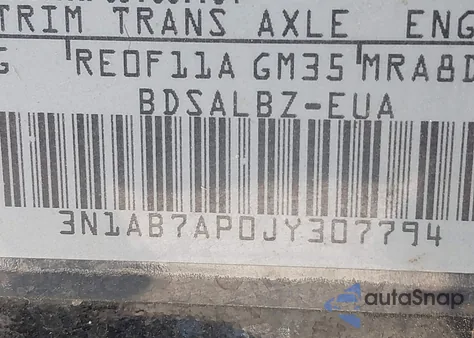 2018 Nissan Sentra S из США, поврежденный, VIN 3N1AB7AP0JY307794